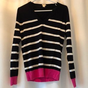 J.Crew blue and cream stripe spring sweater